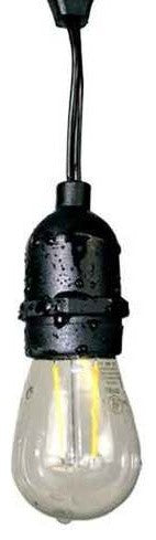 120V Commercial Outdoor Dimmable LED Light String, 15 Bulb / 49'' Length