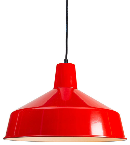 120V Commercial Grade Hanging Ceiling Pendant - 16\" Diameter, Red